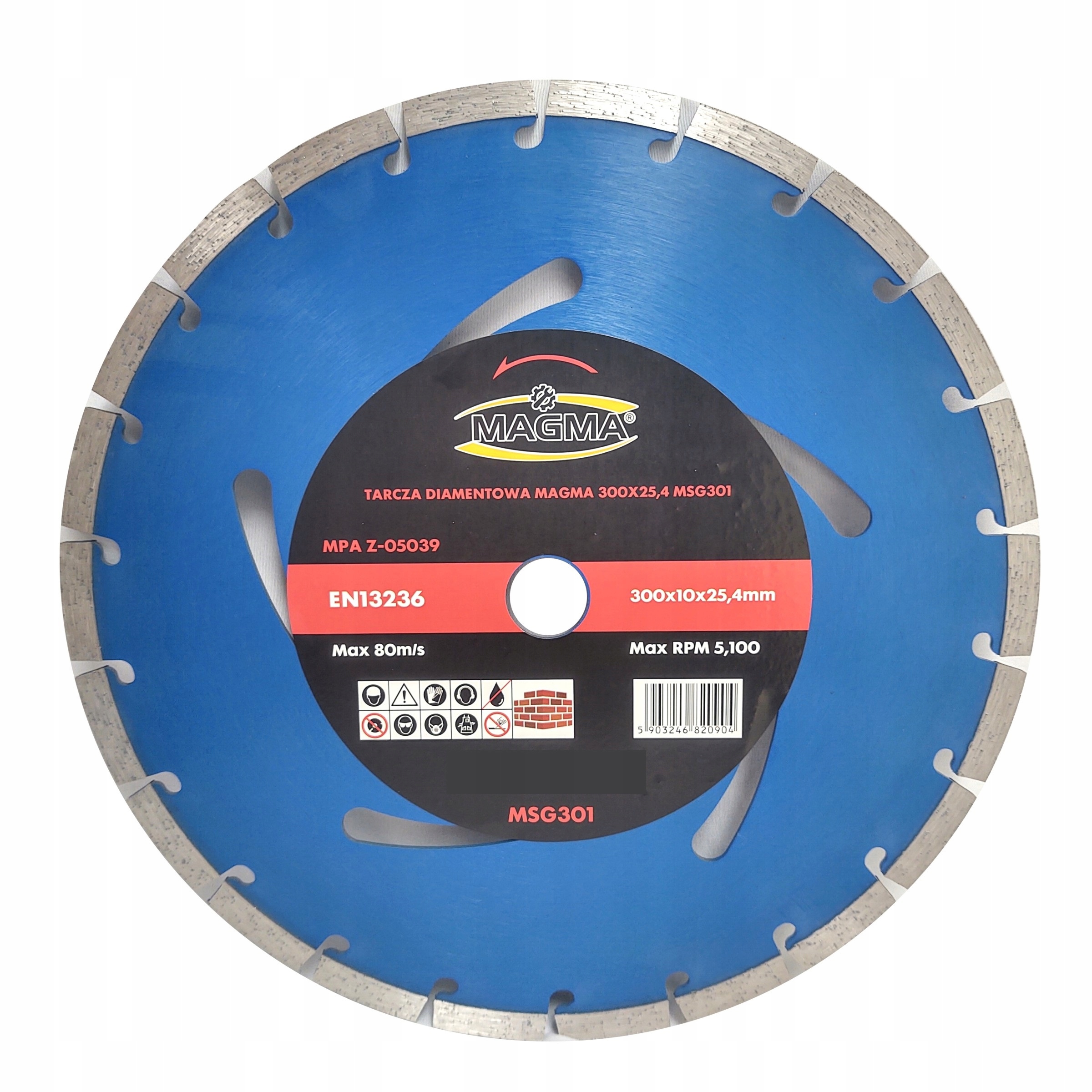 Tarcza diamentowa do betonu 300x25,4 MSG301 Magma