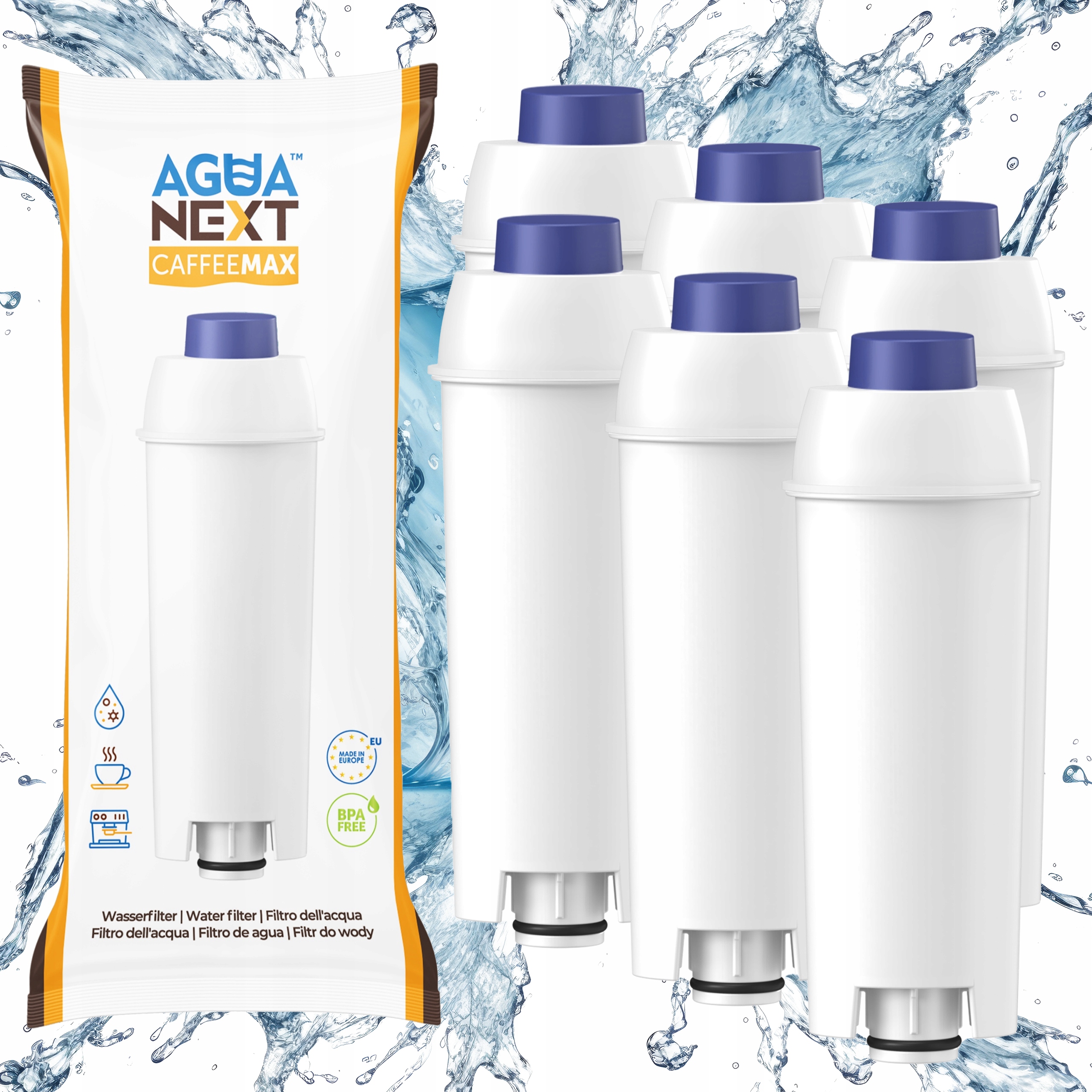 Filtr do ekspresu Delonghi Dinamica Eletta zamiennik wkład Agua Next 6 szt