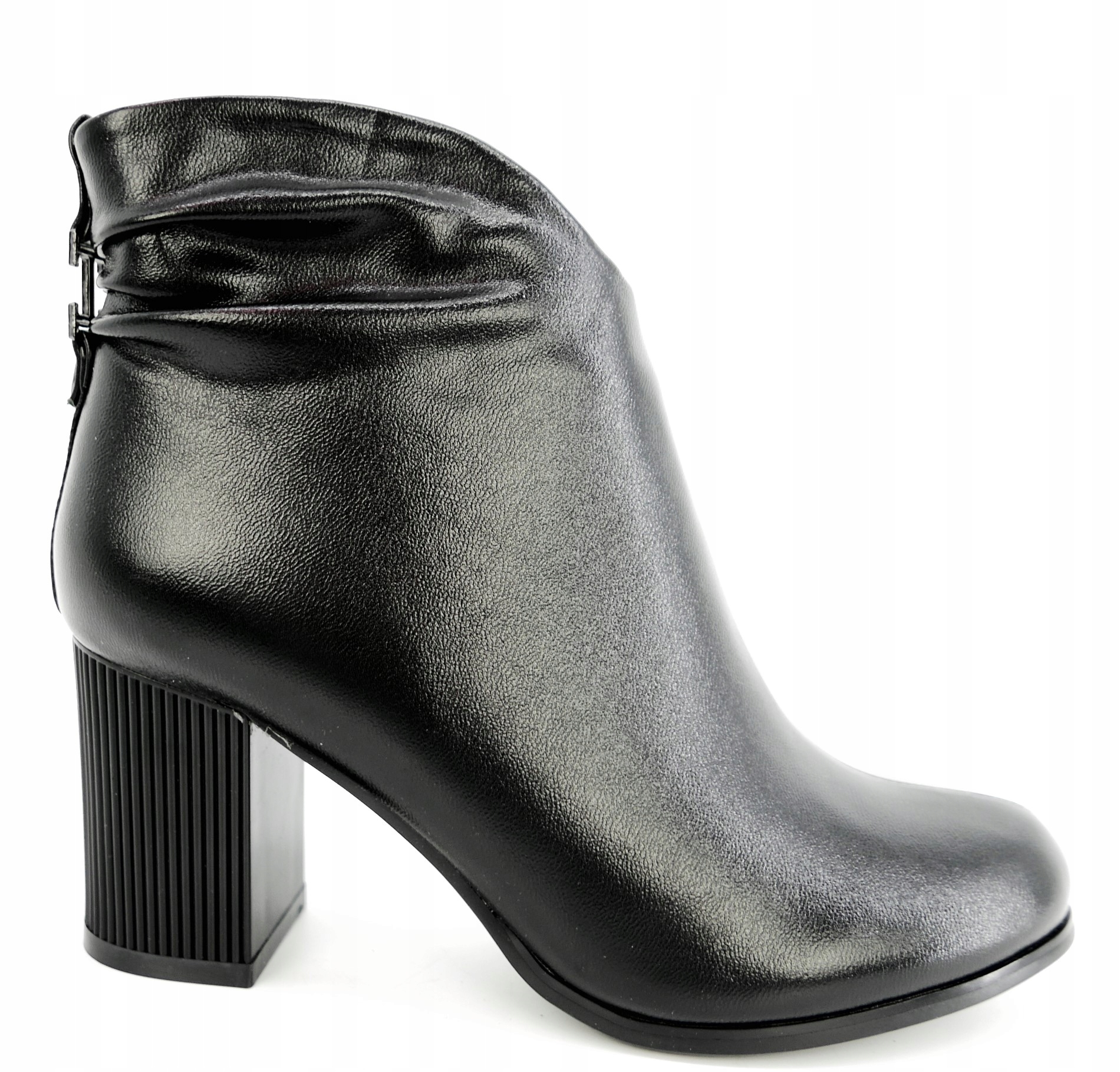 MOLO CZARNE BOTKI DAMSKIE OCIEPLONE EKO SKÓRA R41