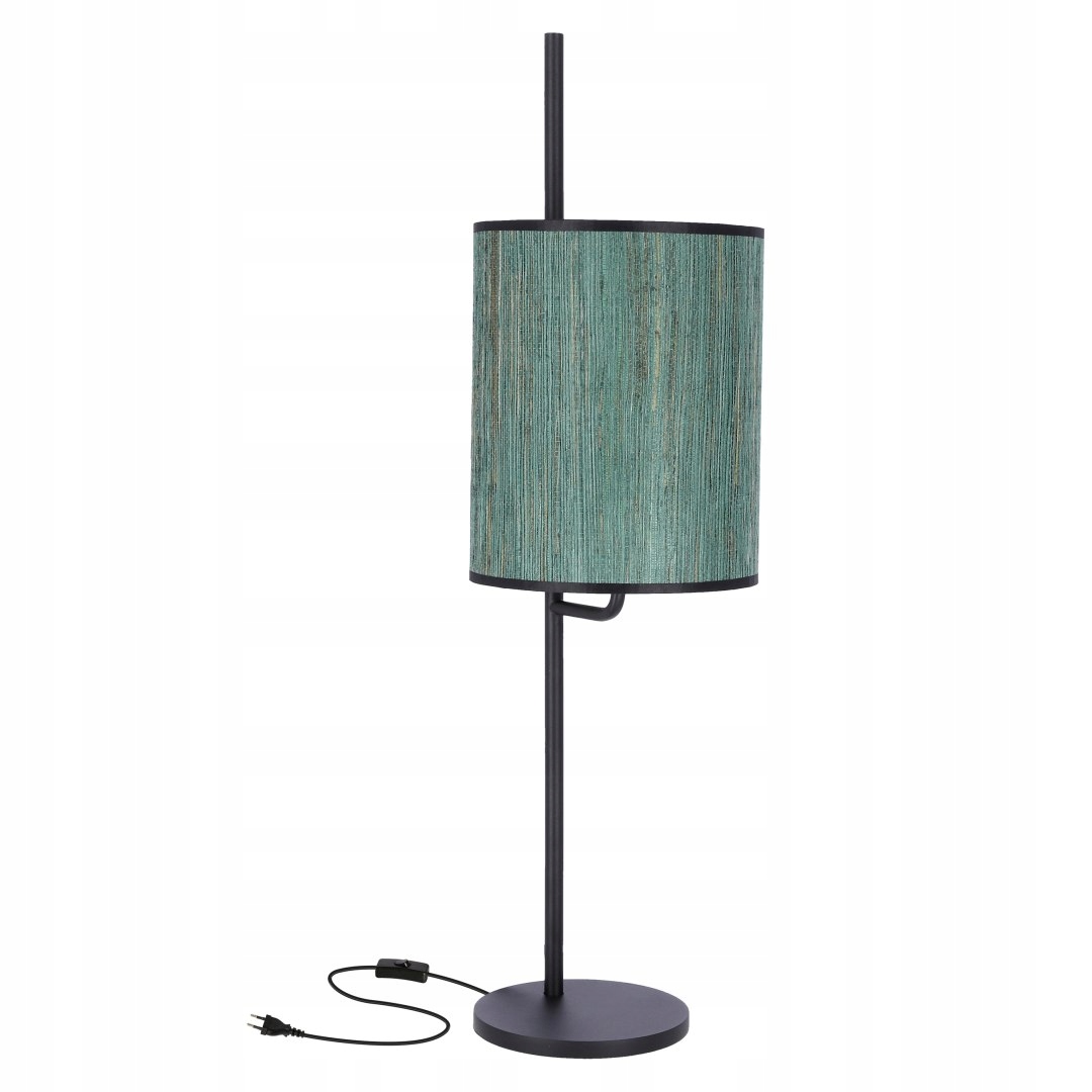 Bendi Stolová Lampa Čierna 1X40W E27 Tienidlo Zelená
