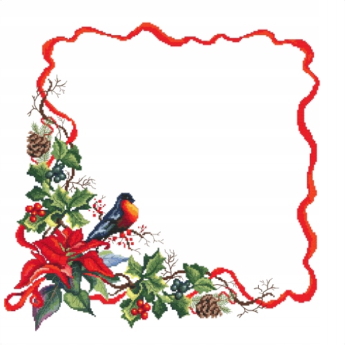 Vyšívací sada- Ubrousek vánoční večer