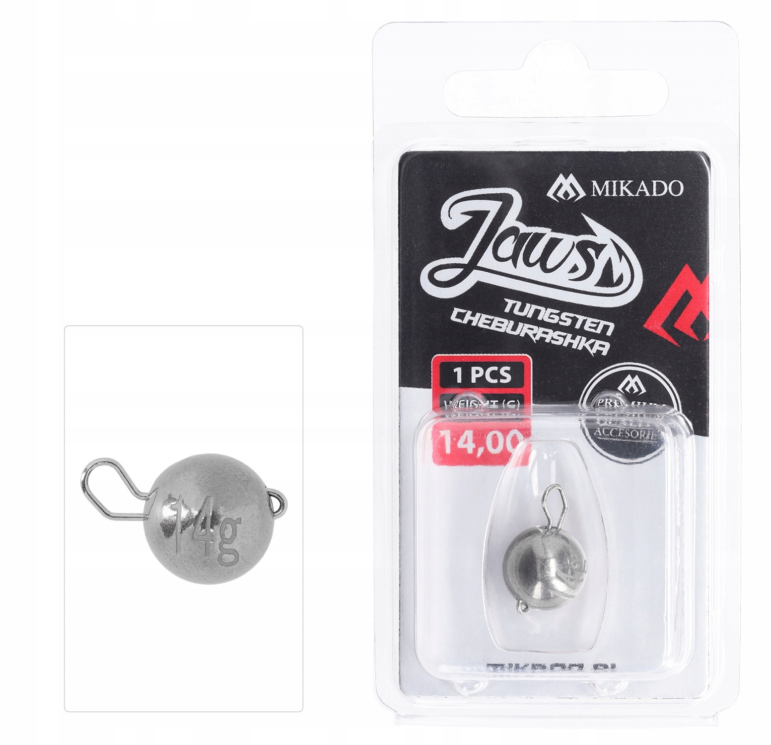 Czeburaszka Cheburashka Wolframowa Tungsten Jaws 1g Mikado 1SZT