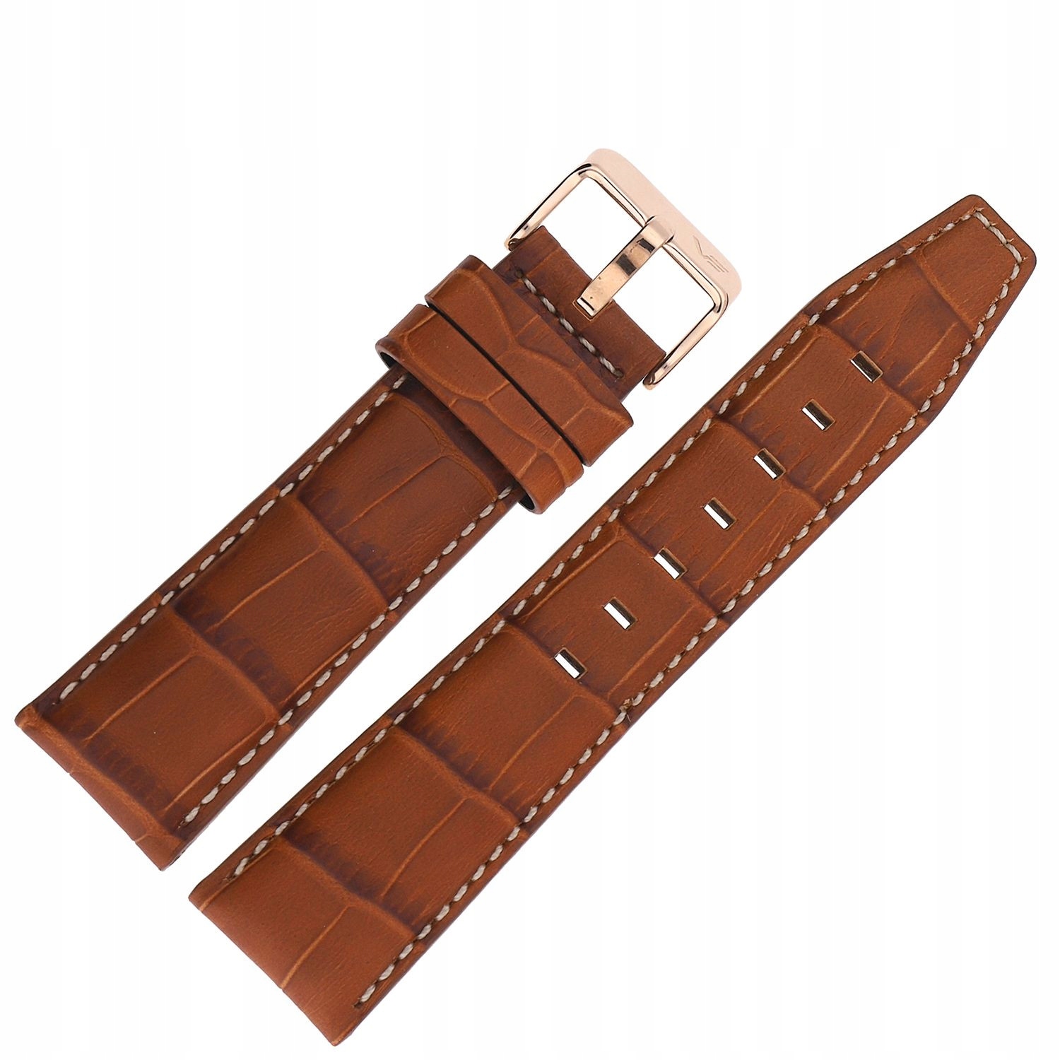 Pásek Gaz-14 Kůže 565 (B592) hnědý croco s bílou p. růžovou kl.