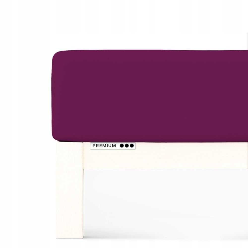 Prostěradlo Schlafgut Premium 120x190-130x220 cm Purple Deep 542
