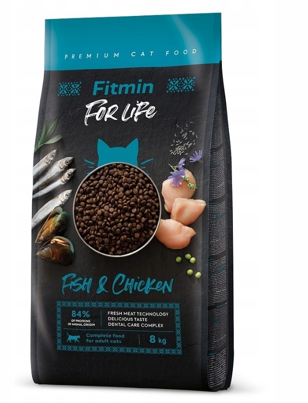 Fitmin Cat For Life Adult sucha karma dla kota ryba i kurczak 8 kg