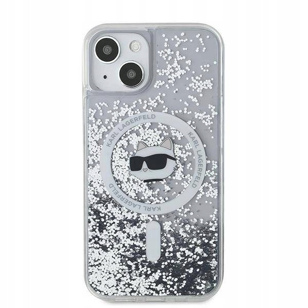 Pouzdro Karl Lagerfeld Glitter Magsafe pro iPhone 12/12 Pro Bezbarvé