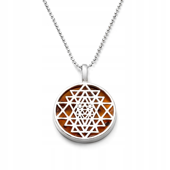 Stříbrný Přívěsek S Jantarem, Přívěsek Sri Yantra