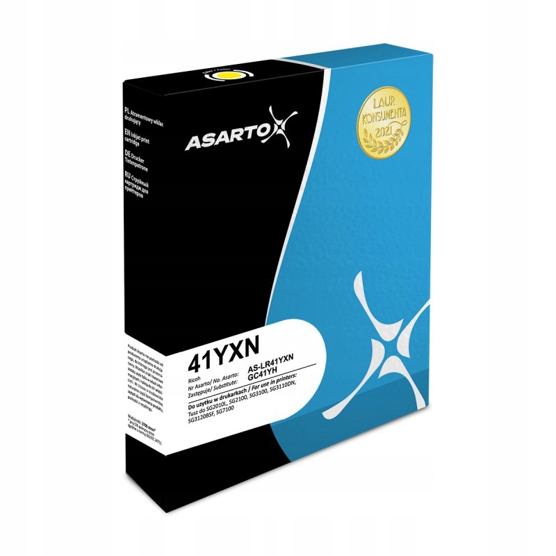 Tusz Asarto do Ricoh GC41Y 41YXN 405764 2200 str. yellow