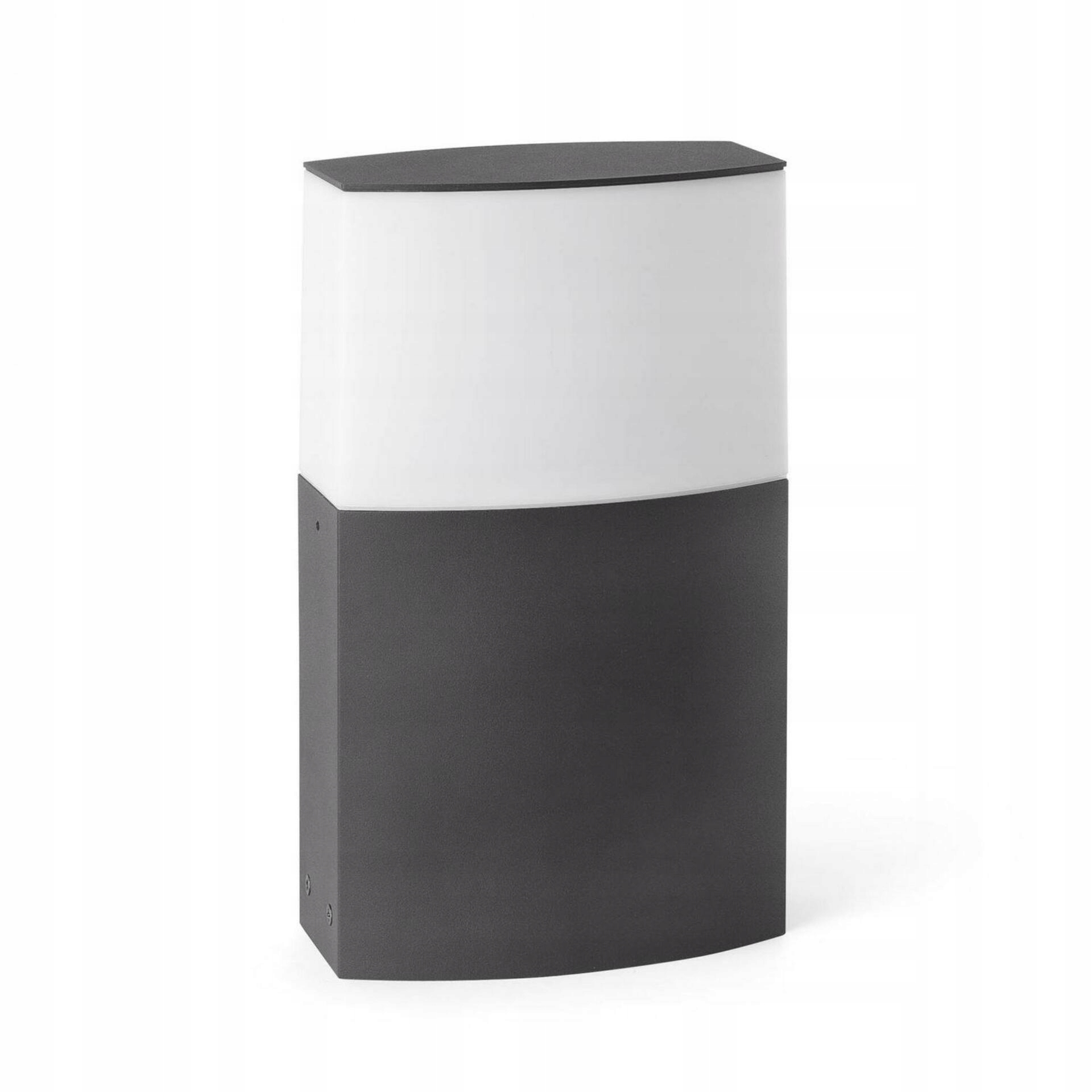 Stĺpiková lampa Faro Datna 300 tmavo šedá, IP44, moderný dizajn, E27