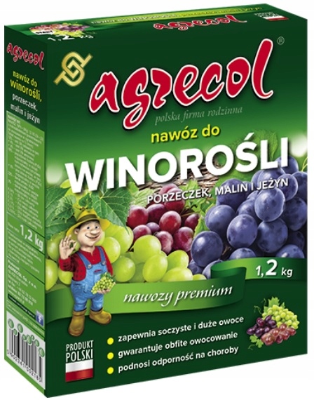 

Nawóz do Winorośli Porzeczek Malin 1,2 kg Agrecol