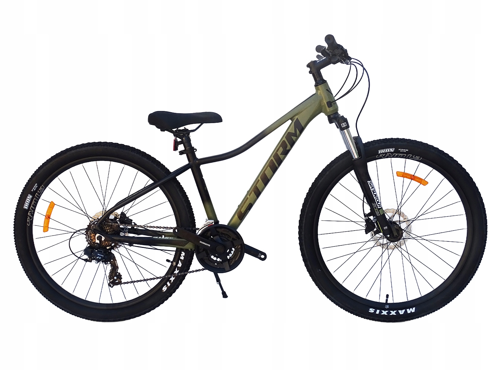 Rower 27,5 1.0 Storm Shark Górski Mtb Aluminiowy 15'' Oliwkowy Na Komunię m