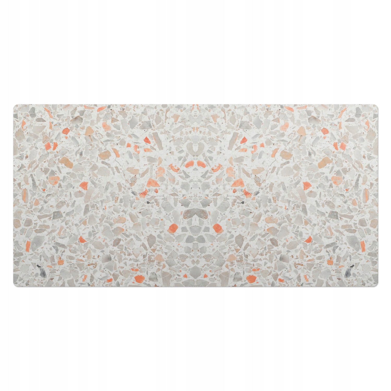 Mata dekoracyjna pod laptopa na biurko Symetria w stylu terrazzo 100x50 cm