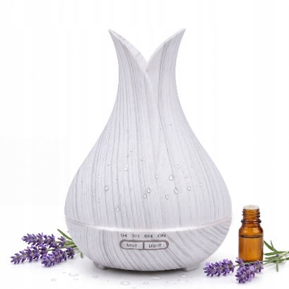 Difuzér Spa Tulipán bílé dřevo zvlhčovač a aromaterapie