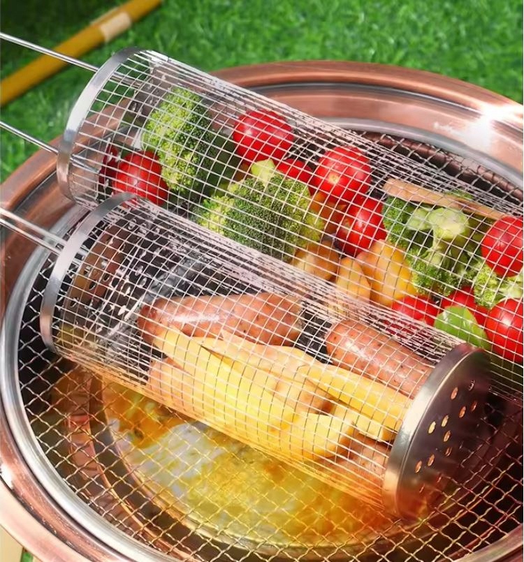 KOSZ DO GRILLOWANIA WARZYW FRYTEK RUSZT SIATKA OBROTOWA NA GRILLA 30x 9,3cm EAN (GTIN) 5905930280728