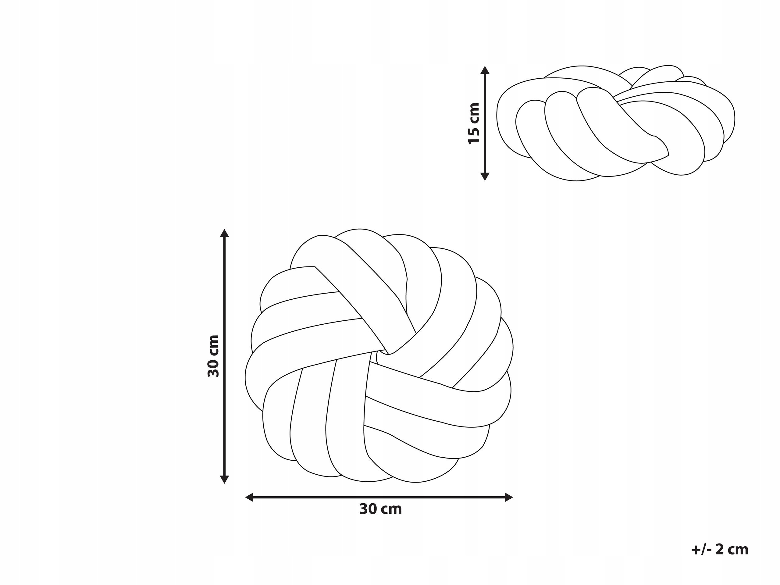Poduszka supeł welurowa 30 x 30 żółta Marka Beliani