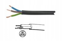 Przewód kabel linka PVC 3x0,75 OMY czarny Typ kabel