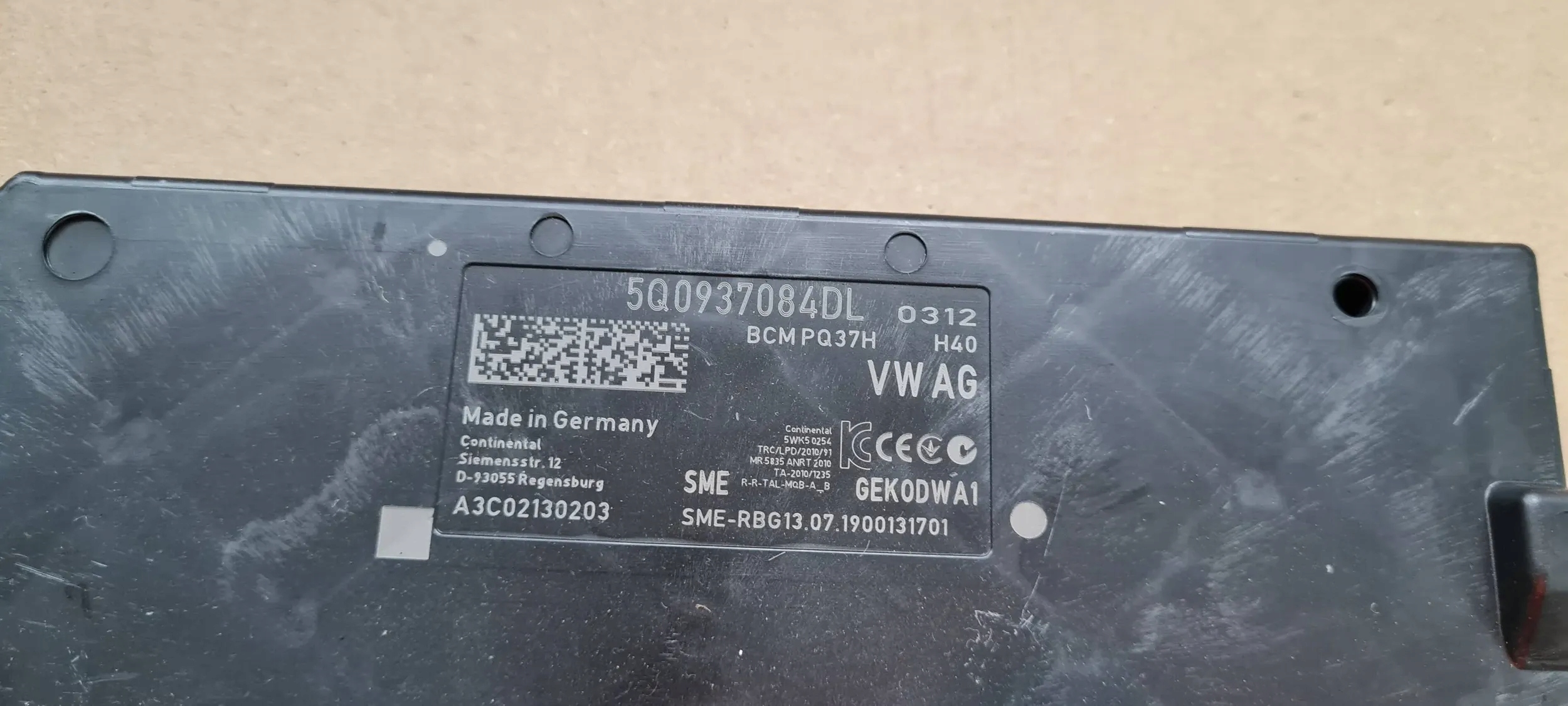 Q3 83A module control unit KOMFORTU 5Q0937084DL