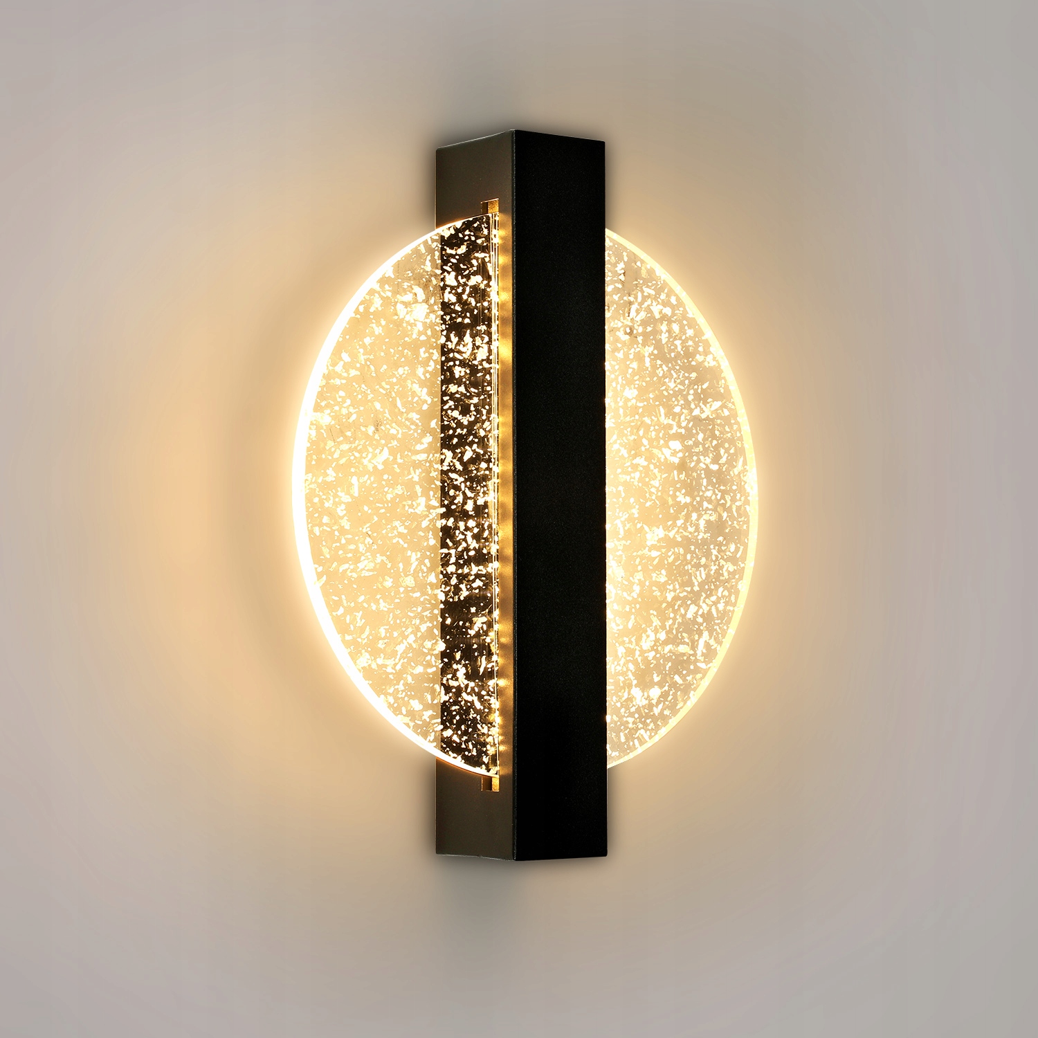 Kinkiet Ścienny Czarny Nowoczesny Lampa Led Ścienna 12W 3000K Do Pokoju