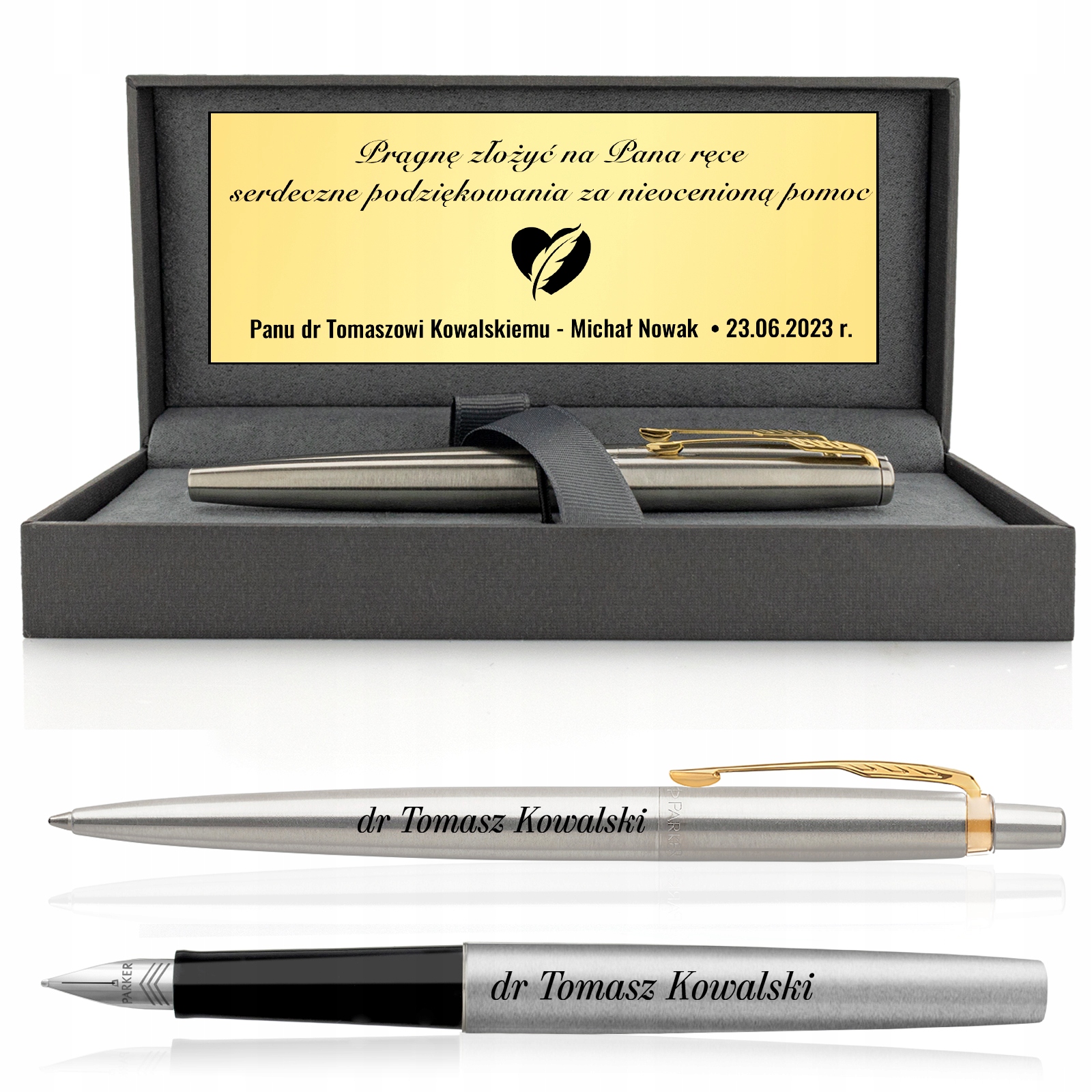 Pióro i długopis Parker z grawerem dla