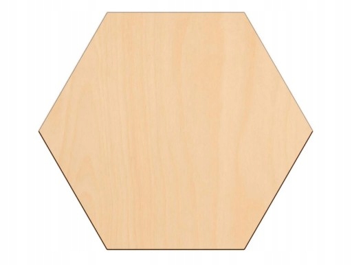 DREWNIANE SZEŚĆIOKĄTY 5cm ZE SKLEJKI 50szt OZDOBA FIGURA SZEŚCIOKĄT DREWNO