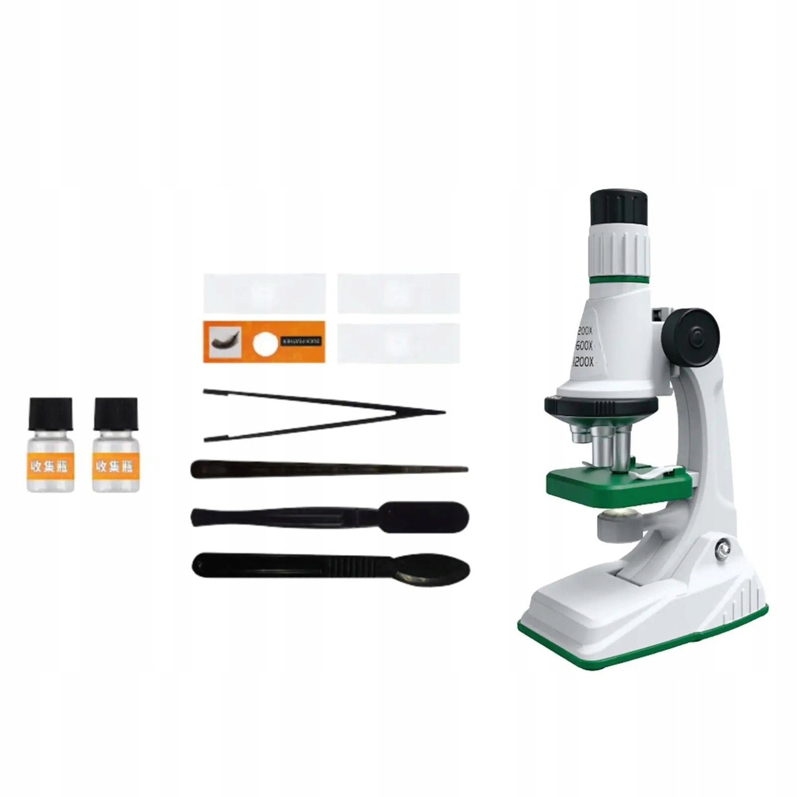 MIKROSKOP EDUKACYJNY NAUKOWY CYFROWY DLA DZIECI LED AKCESORIA 1200x DUŻY Głębokość produktu 9 cm