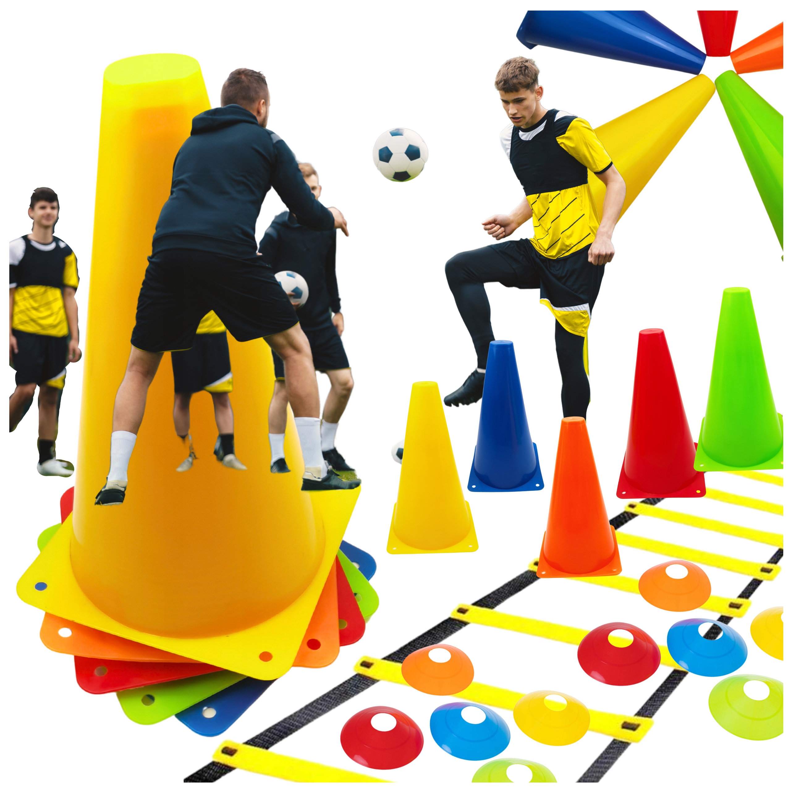 22w1 Pachołki Treningowe Do Piłki Nożnej Zestaw dla Piłkarza Sesja