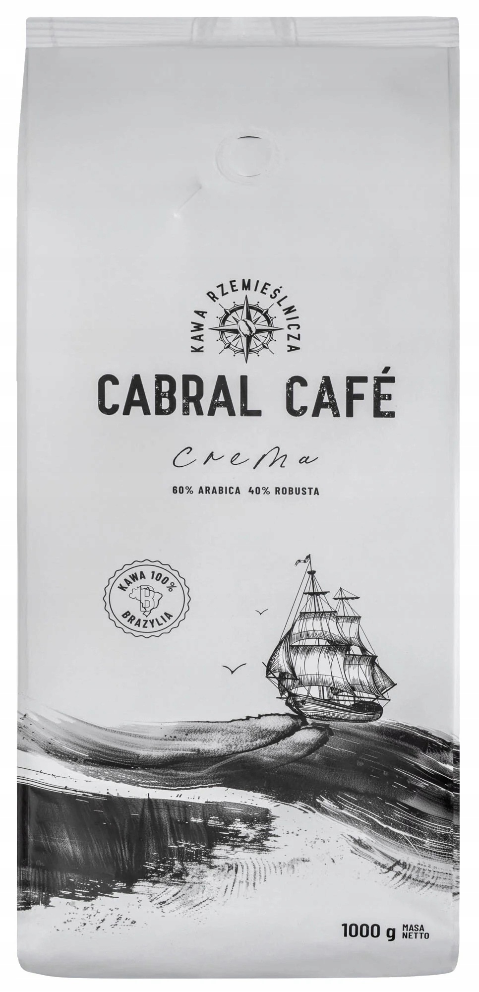 Káva zrnková Cabral Cafe Crema (řemeslná) 2 x 1 kg