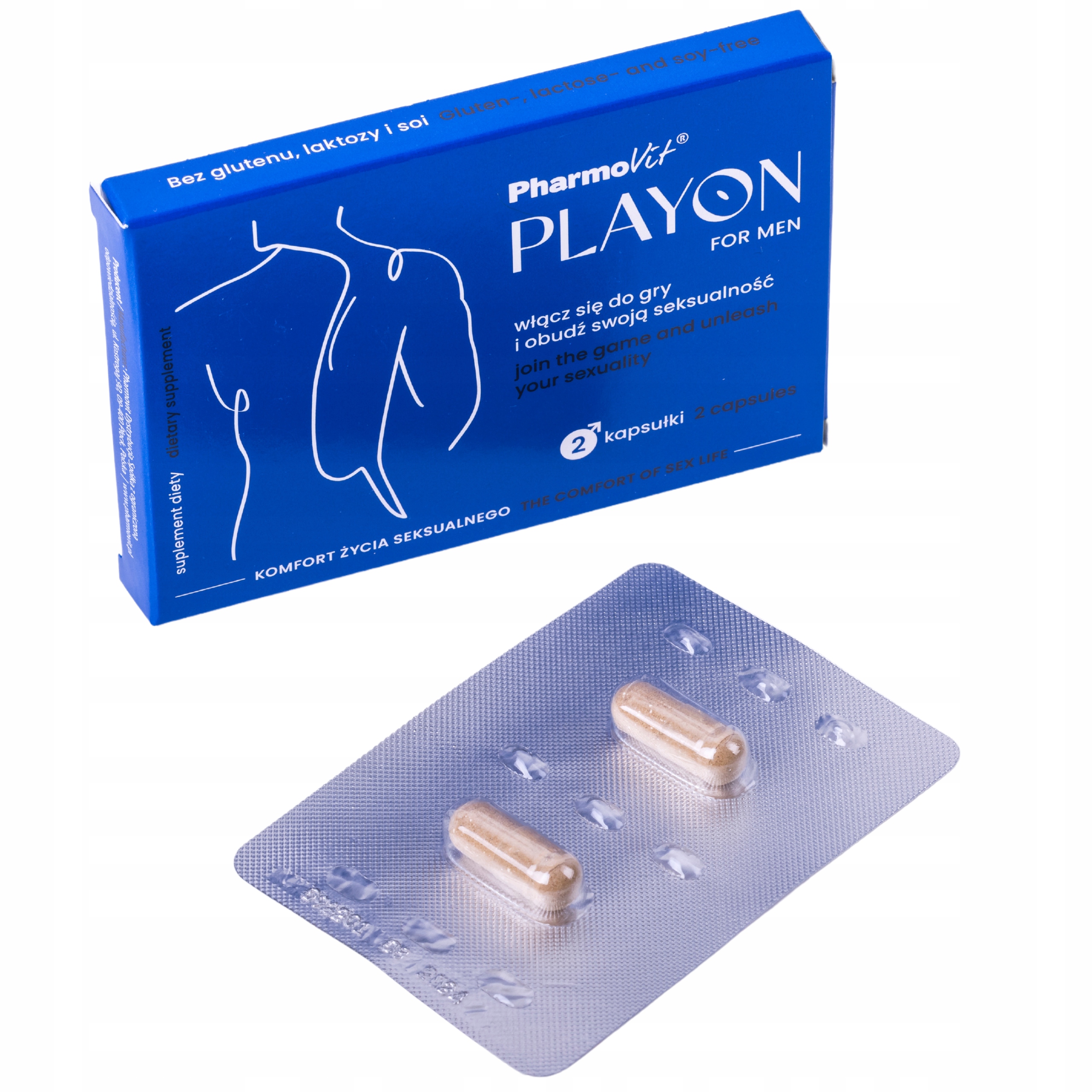 Play on for Men 2 kapsułki erekcja MEGA orgazm