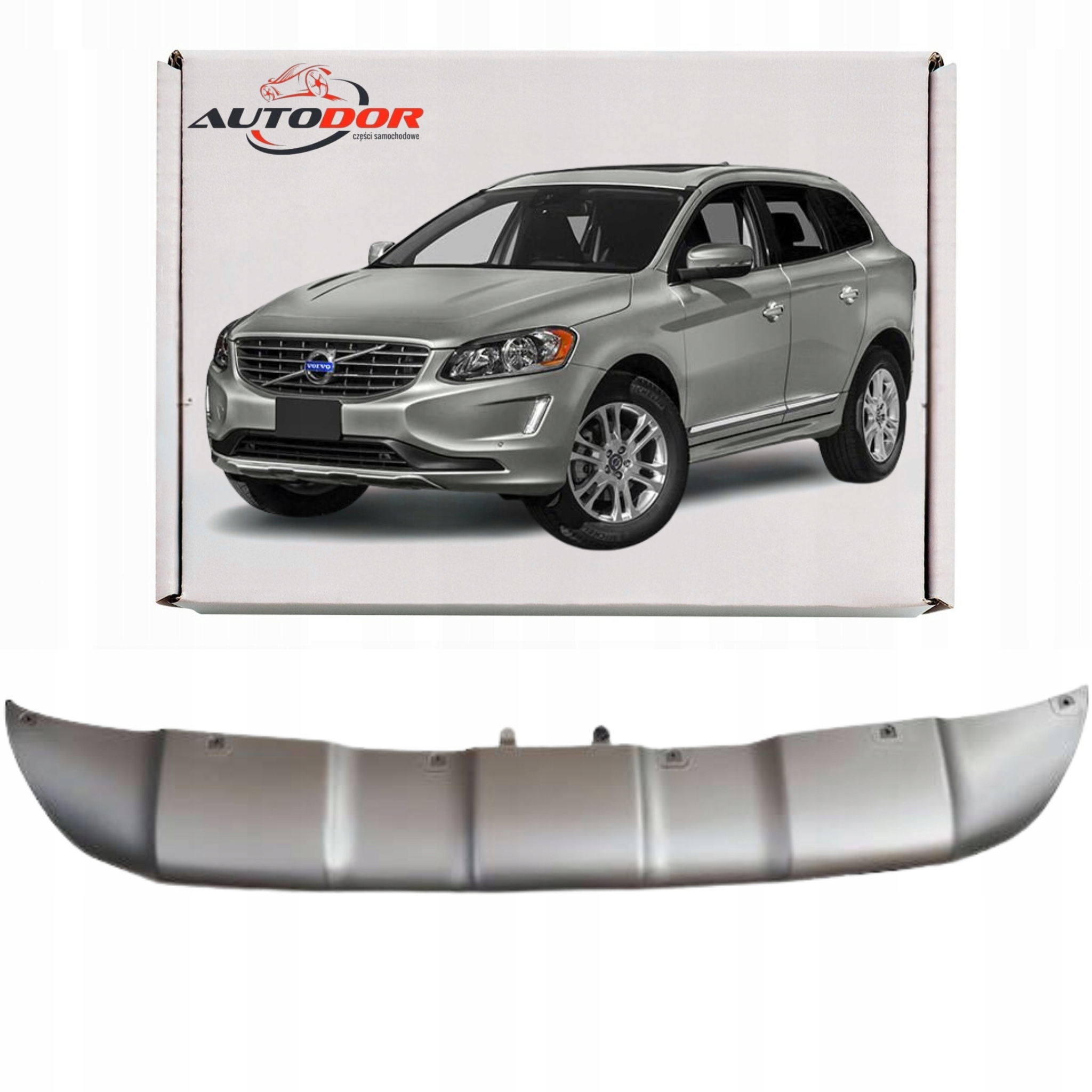 Volvo XC60 13-17 Spojler Nárazníku Přední Šedý Lak Náhrada Za 31353302