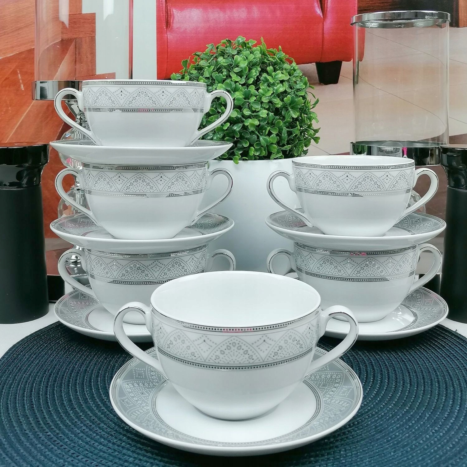 ĆMIELÓW YVONNE G621 12 X BULIONÓWKA 350 + SPODEK PLATYNOWA DEKORACJA