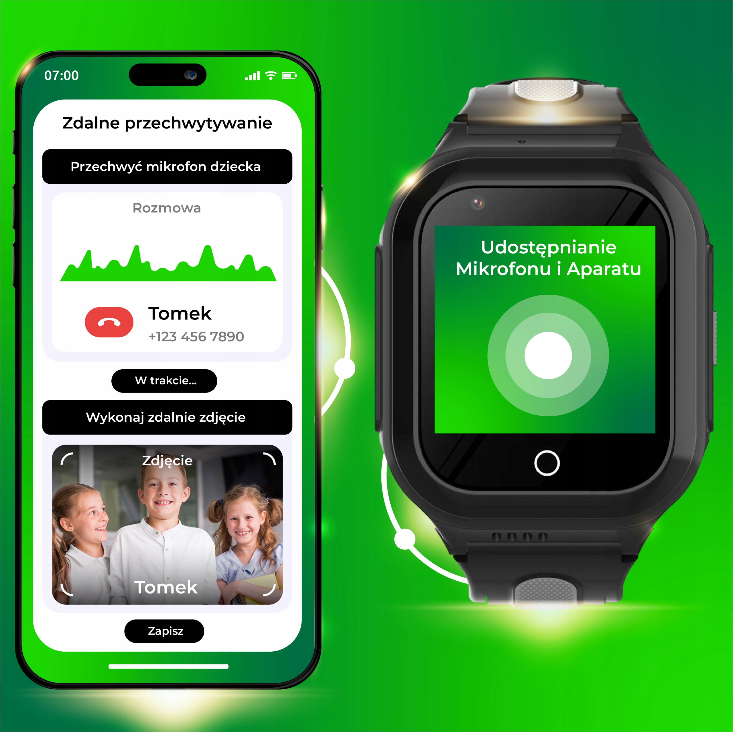 SMARTWATCH DLA DZIECI ZEGAREK TELEFON GPS SMS ROZMOWY MP3 WIBRACJA Z GRAMI Marka WonderWatch