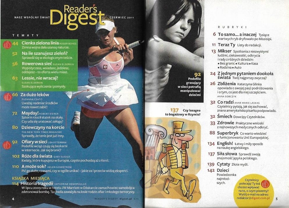 Reader's Digest Przegląd 2011 Nr 05,06,08,12 Tytuł Reader's Digest Przegląd rok 2011 Nr 05,06,08,12