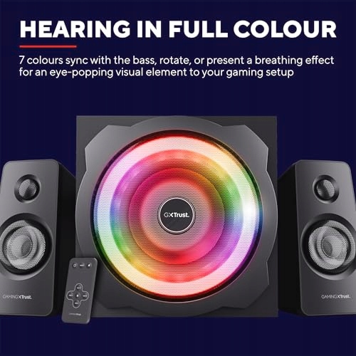 TRUST GAMING GXT 629 Tytan 2.1 Speakers with RGB LED Subwoofer 120W — miniatura 4