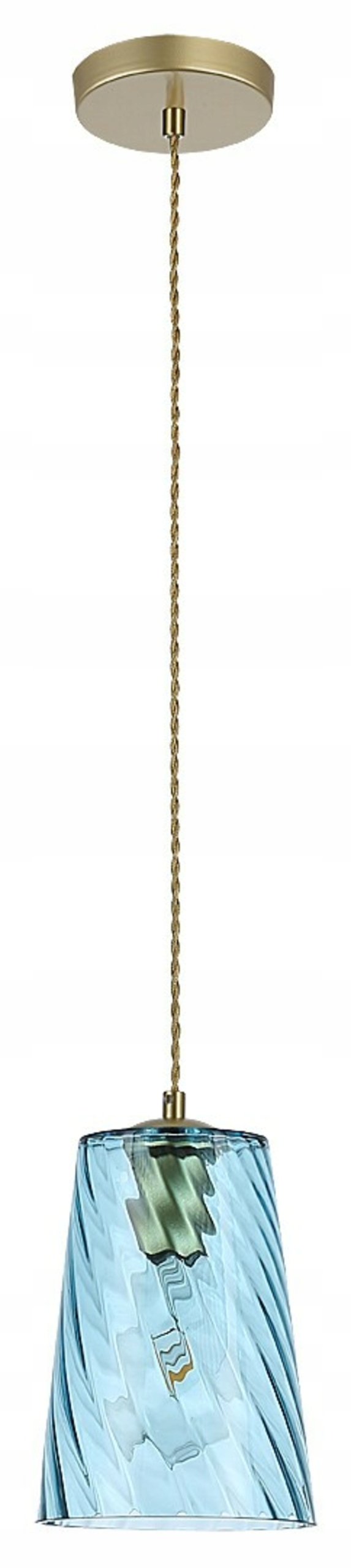 Rabalux Azurine závěsné svítidlo E27 zlatá/modrá, sklo, 40W, 5226