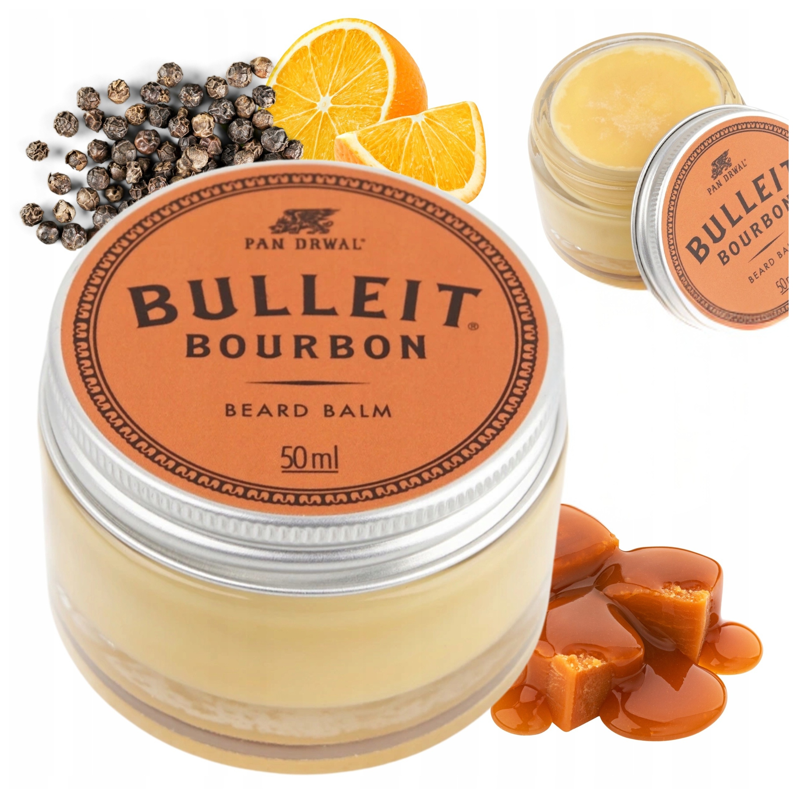 Balzám na úpravu vousů Pan Drwal Bulleit Bourbon Výživa vousů 50 g