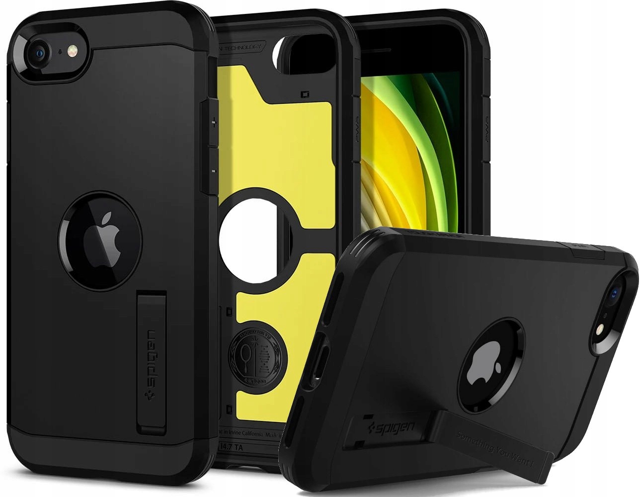 

Mocne Czarne Etui Spigen Obudowa Do Apple iPhone 7