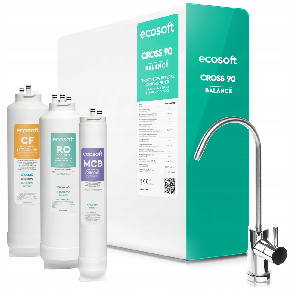 Filtr wody Ecosoft Cross 90 Balance odwrócona osmoza z mineralizacją
