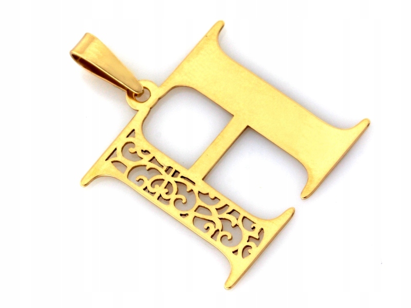 Zlatý přívěsek 585 písmeno H s ažurovým doplňkem přívěsek, personalizovaný