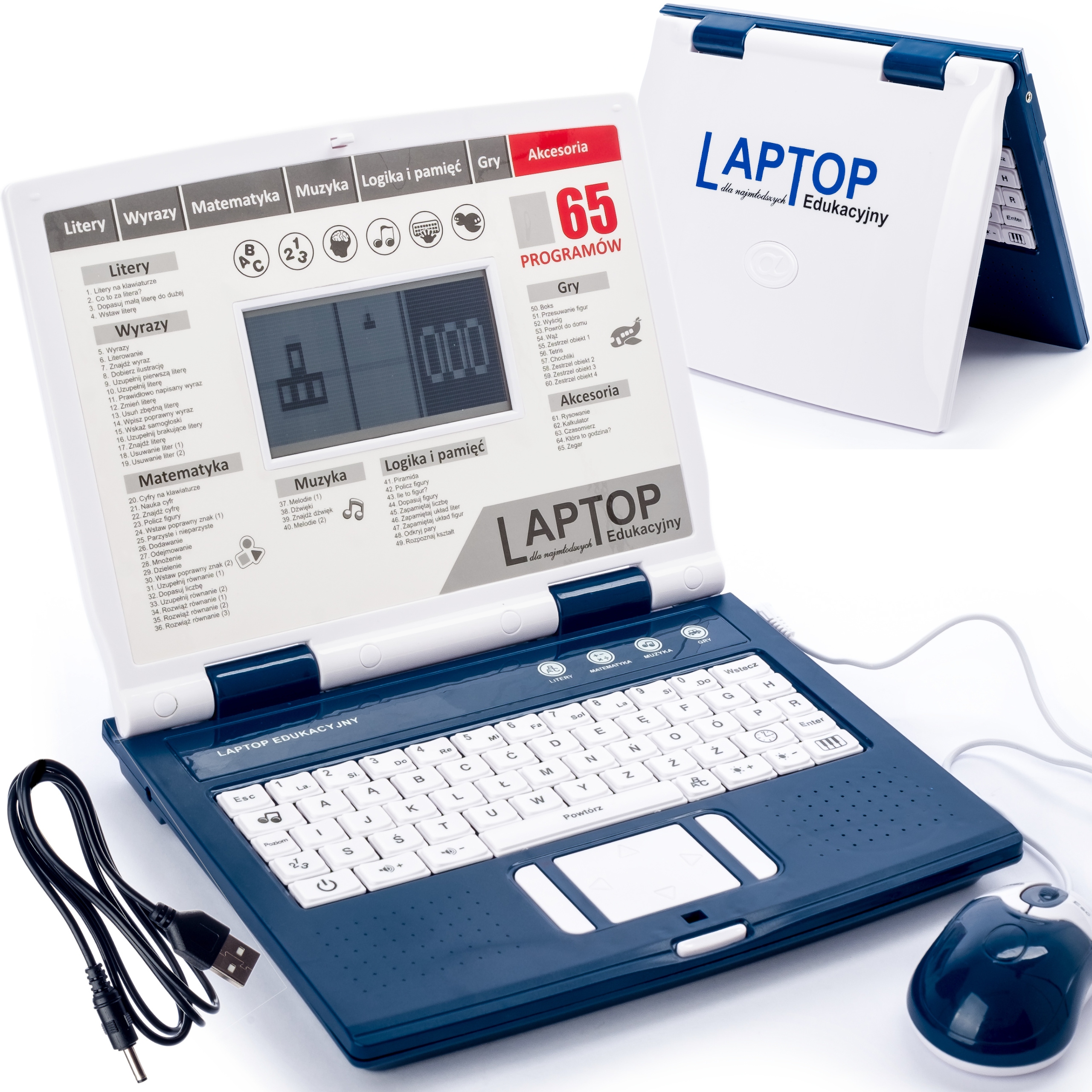 Laptop Edukacyjny Dla Dzieci 65 Programów Usb Pl