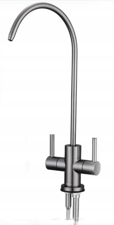 Wylewka Kranik Bateria do filtra Gun Grey Szary -osmoza Dual Gun Grey