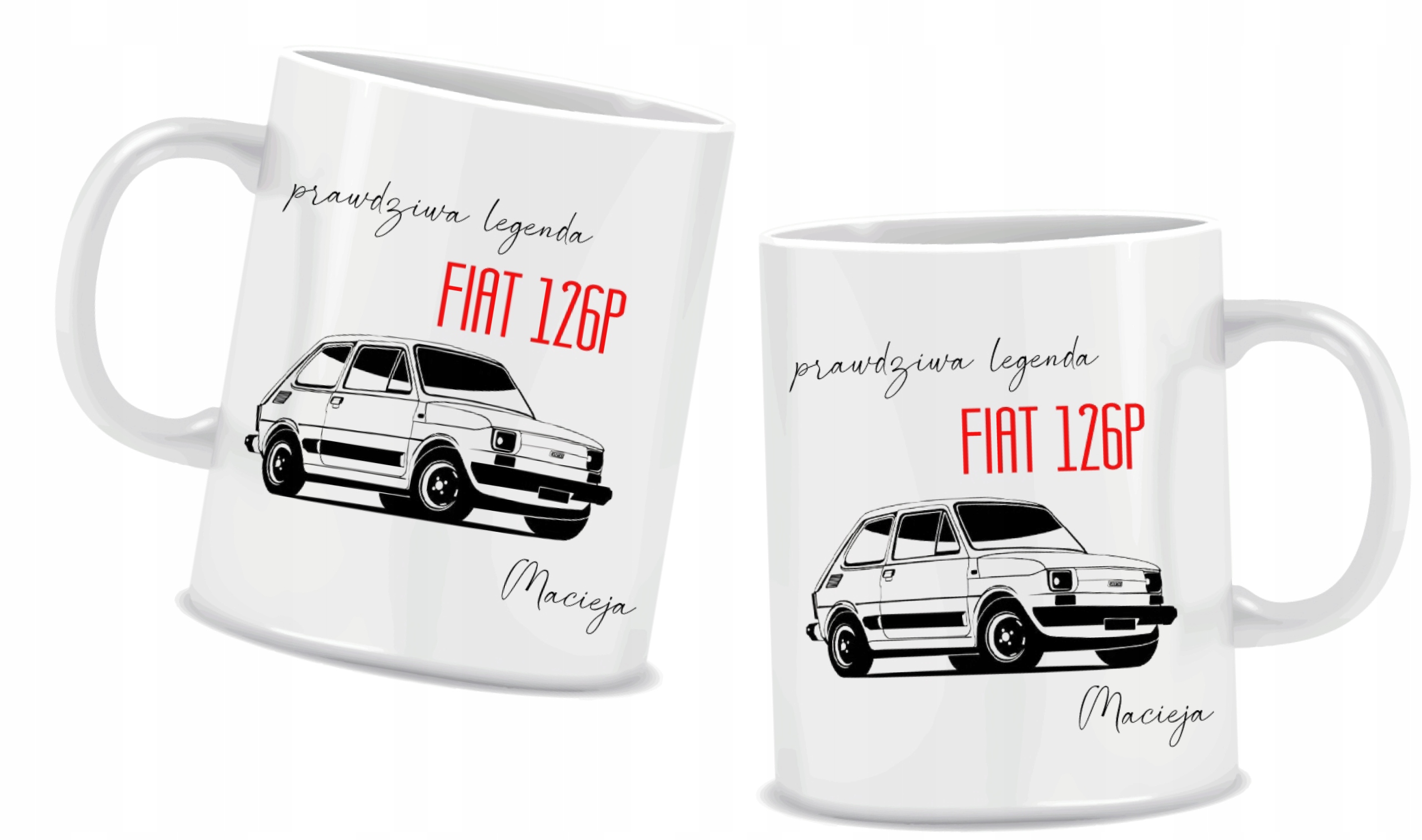 

Kubek Maluch Fiat 126p z Imieniem 330ml + kartonik