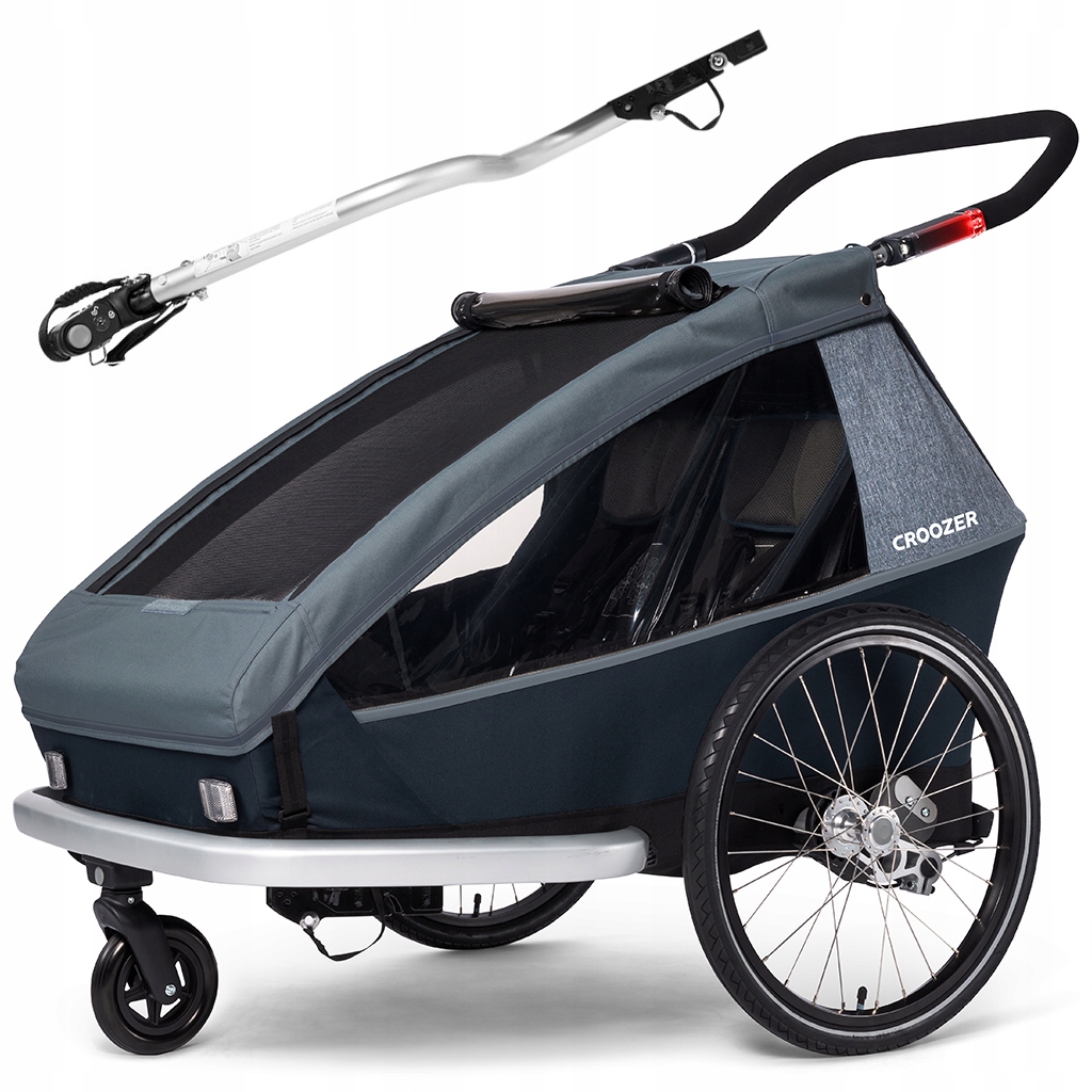Przyczepka Rowerowa Wózek Spacerowy 2w1 Dla 2 Dzieci Croozer Kid Vaaya Blue