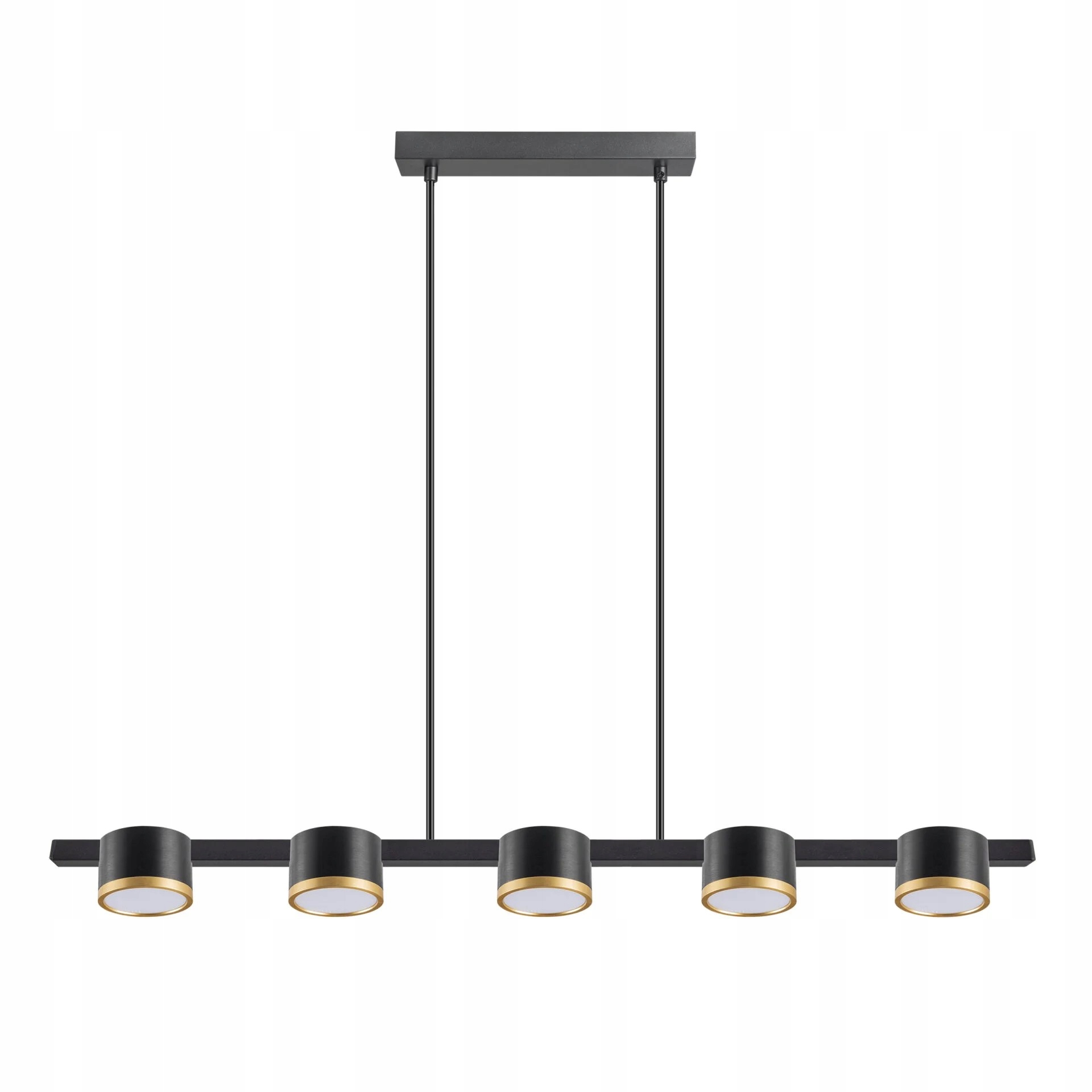 Lampa Wisząca Sufitowa Led GX53 Loft Złota Żyrandol Czarny Nowoczesna