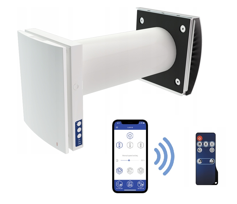 Rekuperátor Na Stenu Blauberg Vento Expert A50-1 S10 W V.2 WiFi