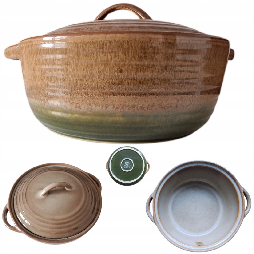 Polévková Váza Hrnec 2L Ceramiczmy S Víkem Na Pečení Chleba 23 cm