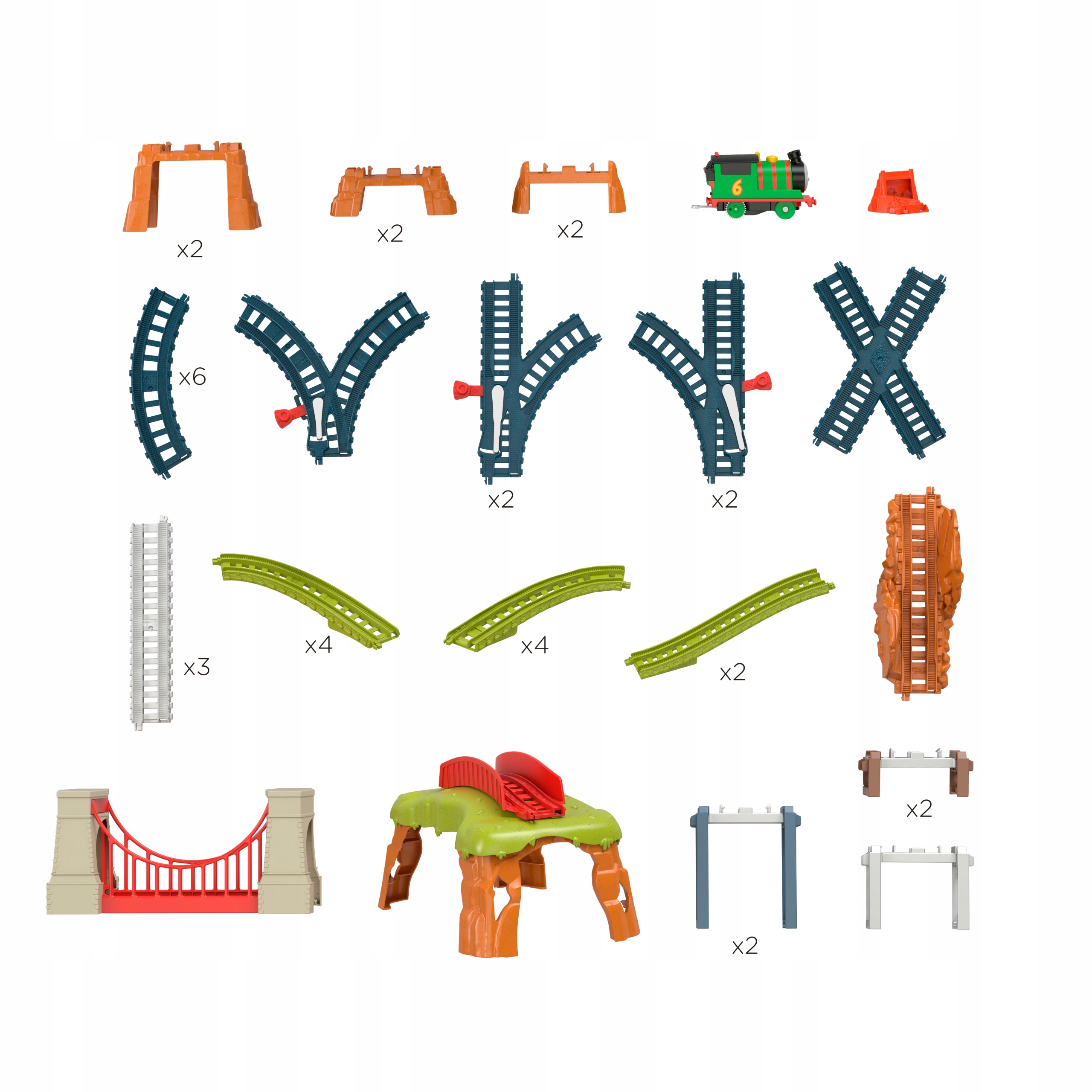 TOMEK I PRZYJACIELE MOTORIZED ZESTAW TORÓW 6W1 + KOLEJKA PIOTRUŚ HHN26 Marka Fisher-Price