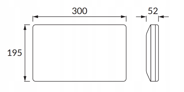 OPRAWA HERMETYCZNA LAMPA ZEWNĘTRZNA LED 20W PODŚWIETLANY NUMER DOMU IP65 Wysokość produktu 19.5 cm