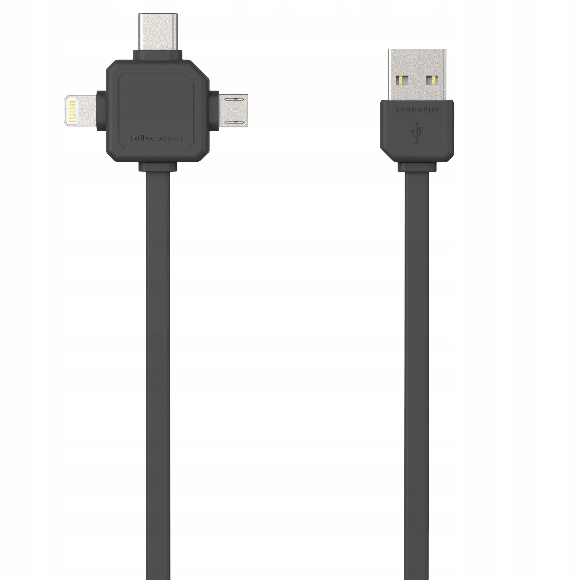 

Kabel 3w1 1,5m iPhone Lightning +usb-c TypC +micro