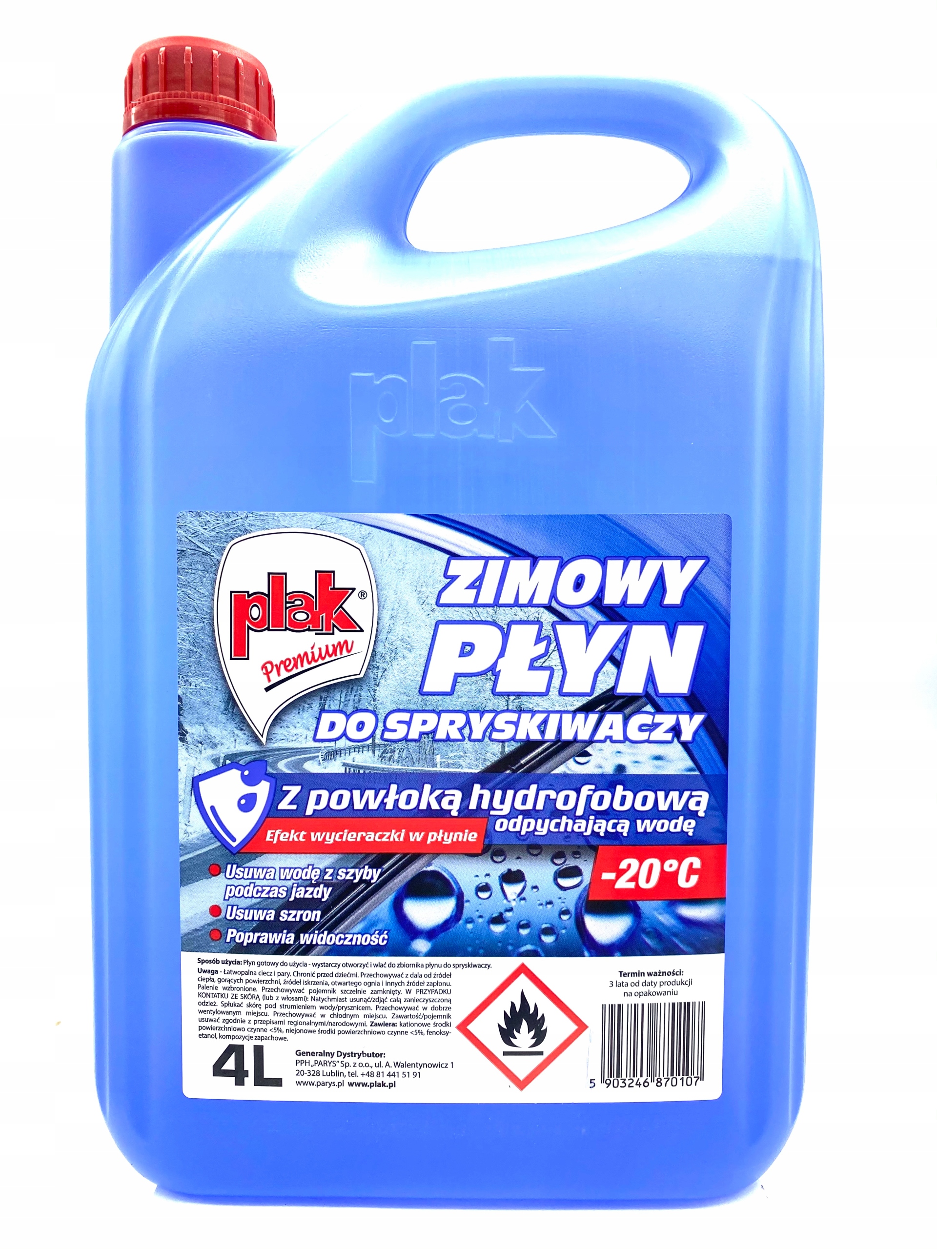 

Zimowy płyn do spryskiwaczy plak hydrofobowy 4L
