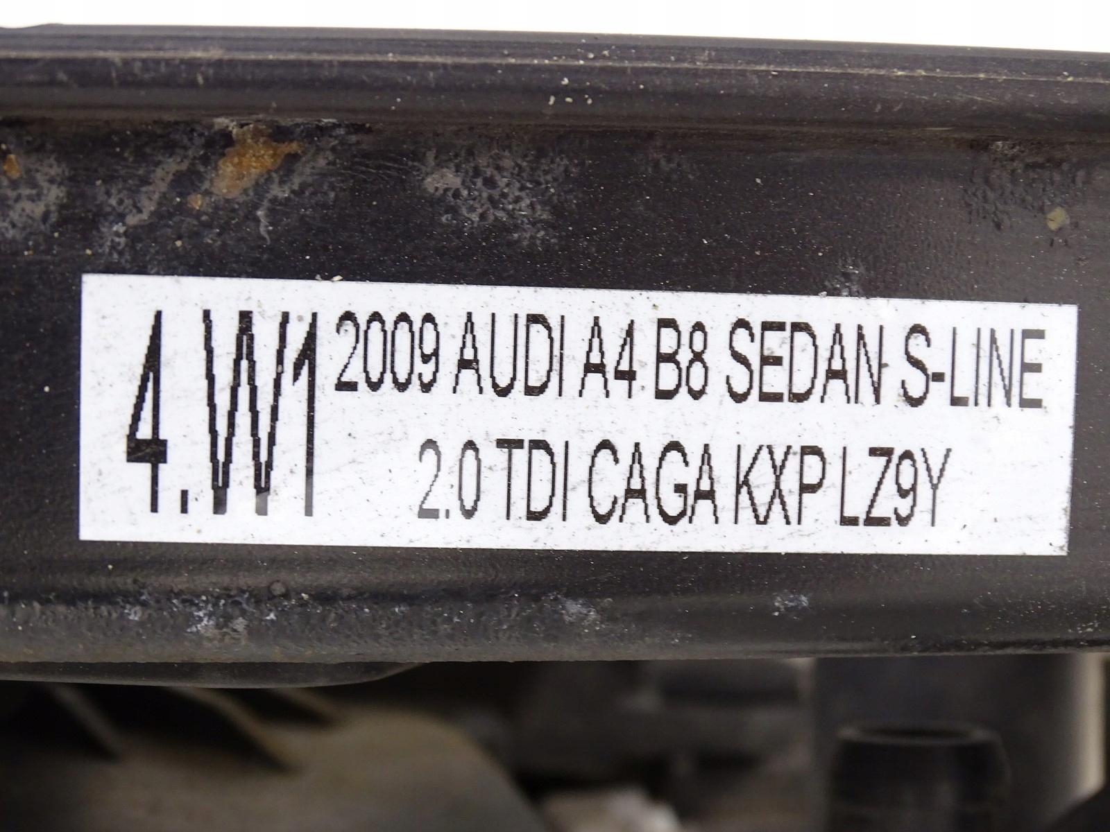 KPL support panel for radiators pillar AUDI A4 B8 2.0 TDI CAG